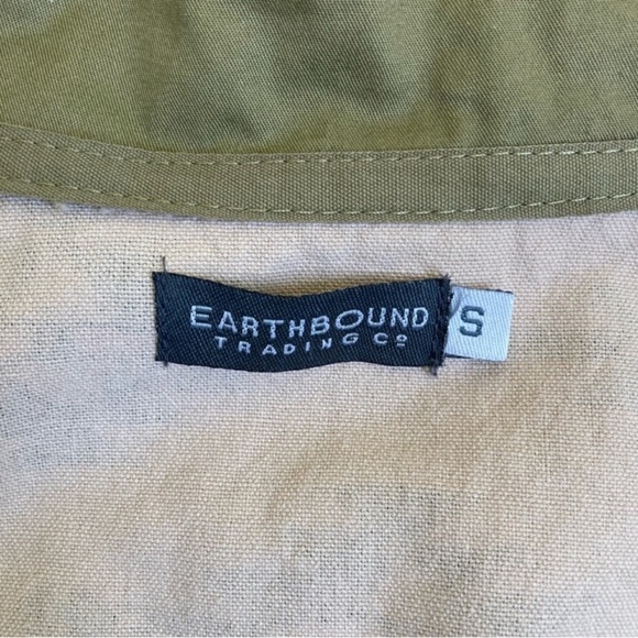 Earthbound Trading Khaki Green Utility Jacket Western Aztec Southwest Print Sz S - Picture 16 of 16